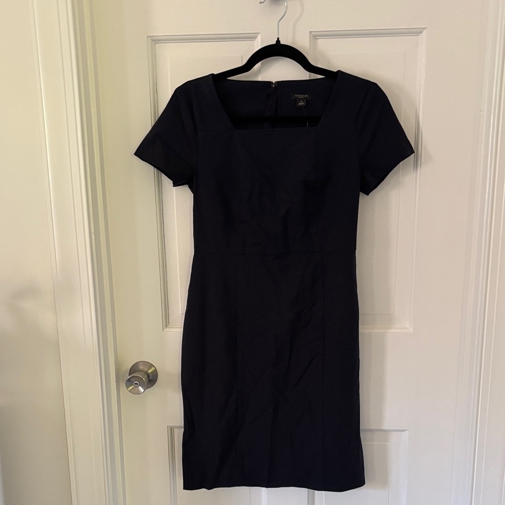 Ann Taylor Classic Navy Midi Dress